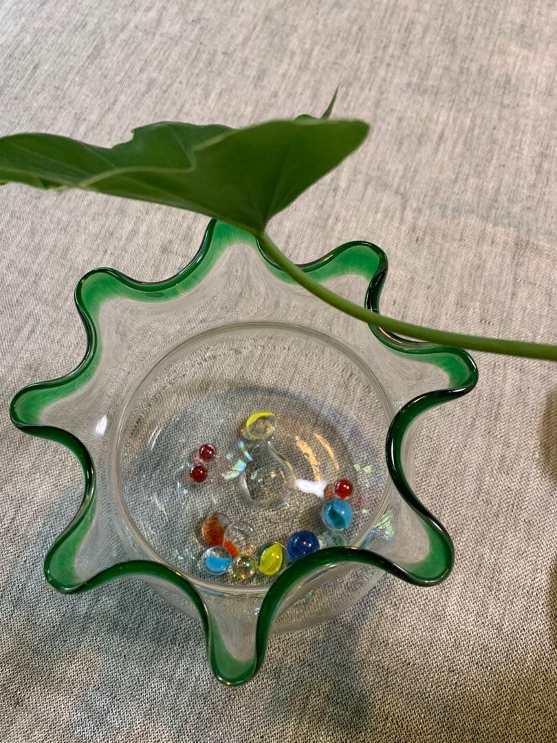 大正レトロ 金魚鉢 極美品 吹きガラス 上級品