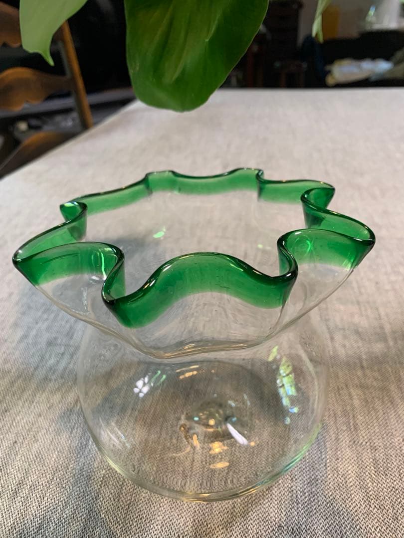 大正レトロ 金魚鉢 極美品 吹きガラス 上級品