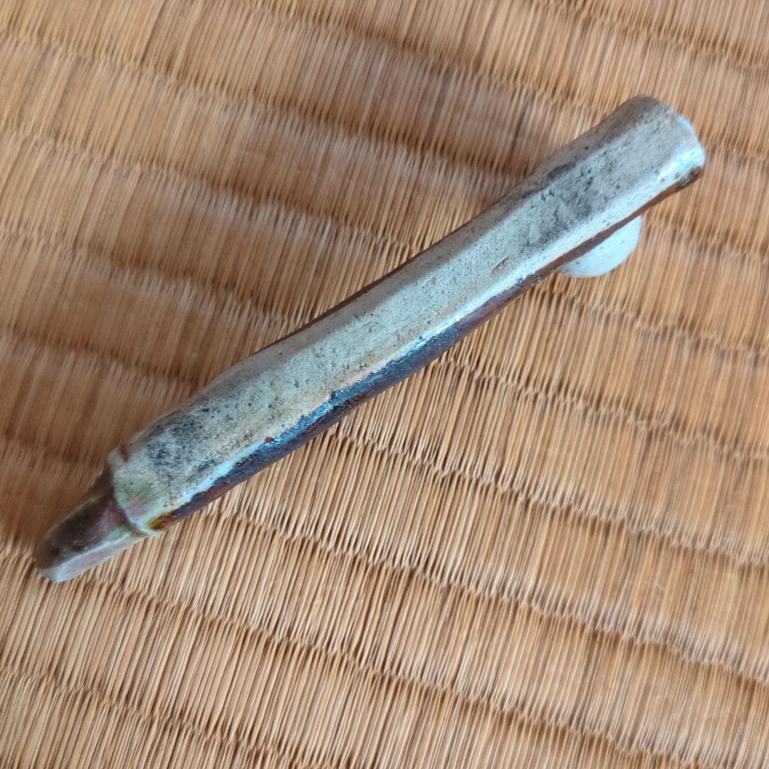 陶器製煙管 木箱付き　織部焼　織部　箸置き