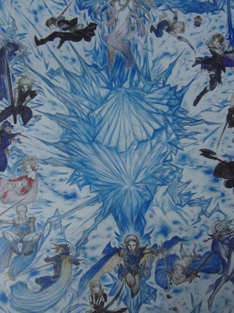 天野喜孝、【HEROES】、希少な額装用画集より、状態良好、新品額装付