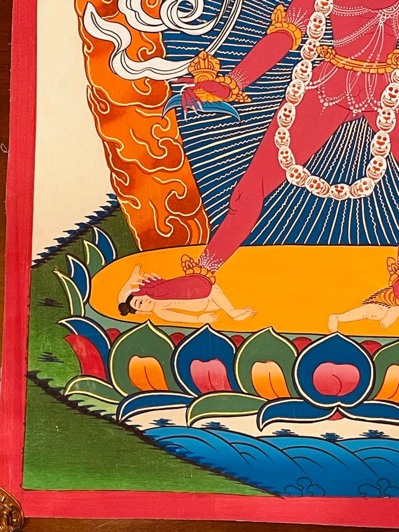 肉筆画 手描き仏画 ヴァジュラヨーギニー Vajrayogini ヨギニ タンカ