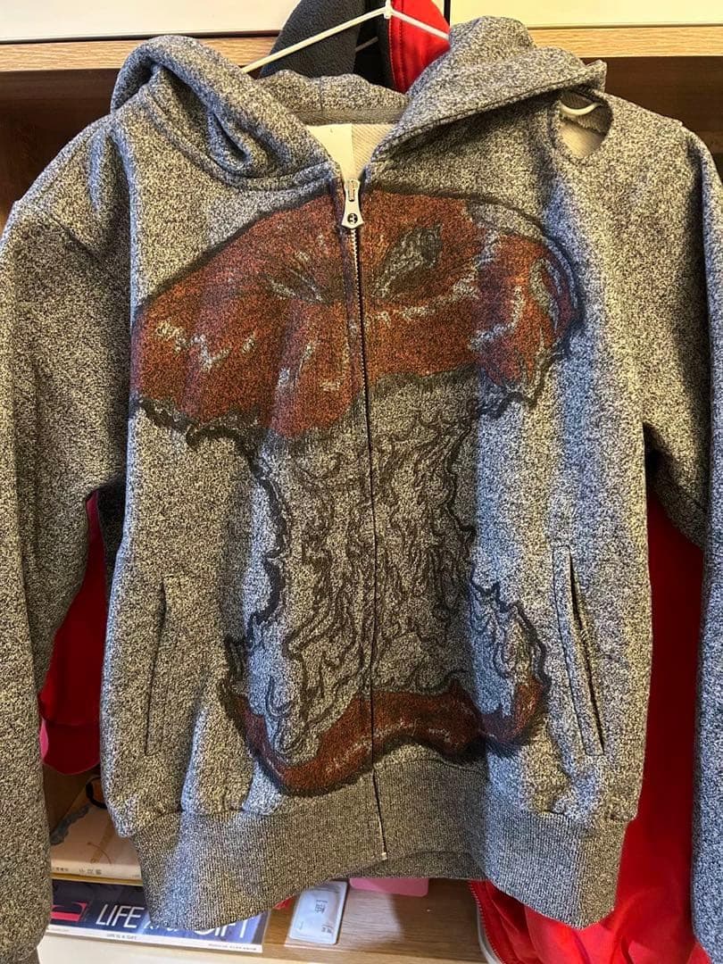 CONP 短丈リンゴパーカーフーディー Boxyfit ダメージ加工