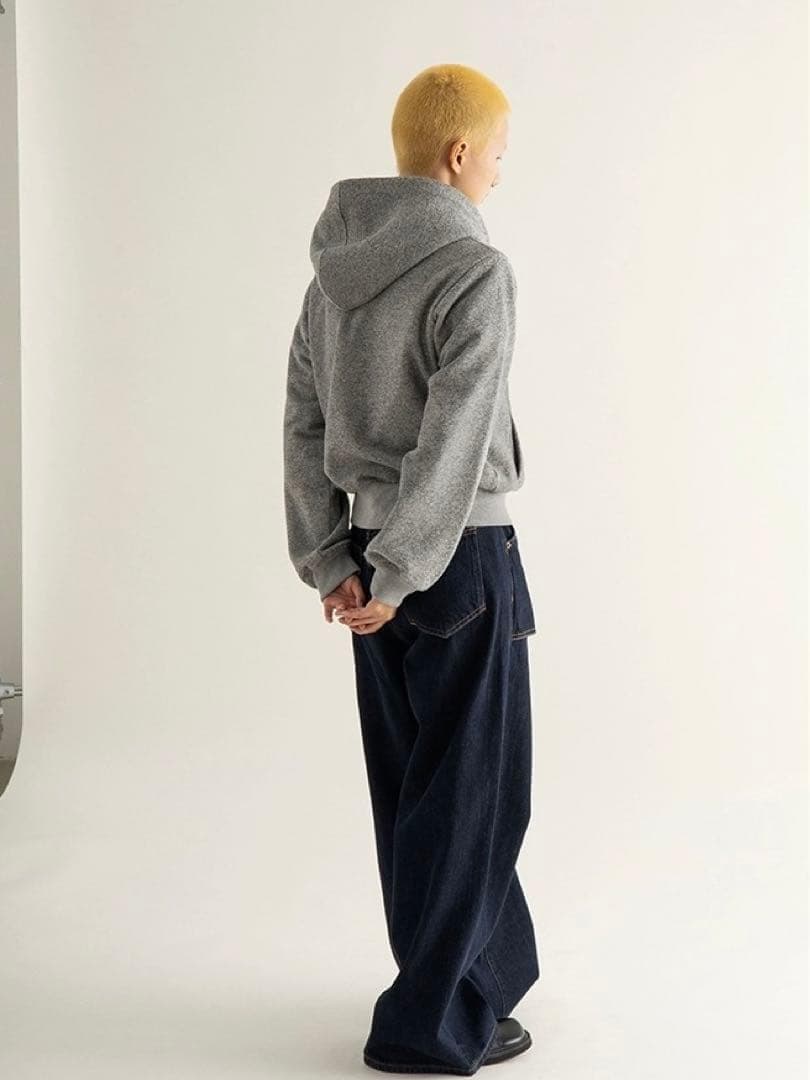 CONP 短丈リンゴパーカーフーディー Boxyfit ダメージ加工