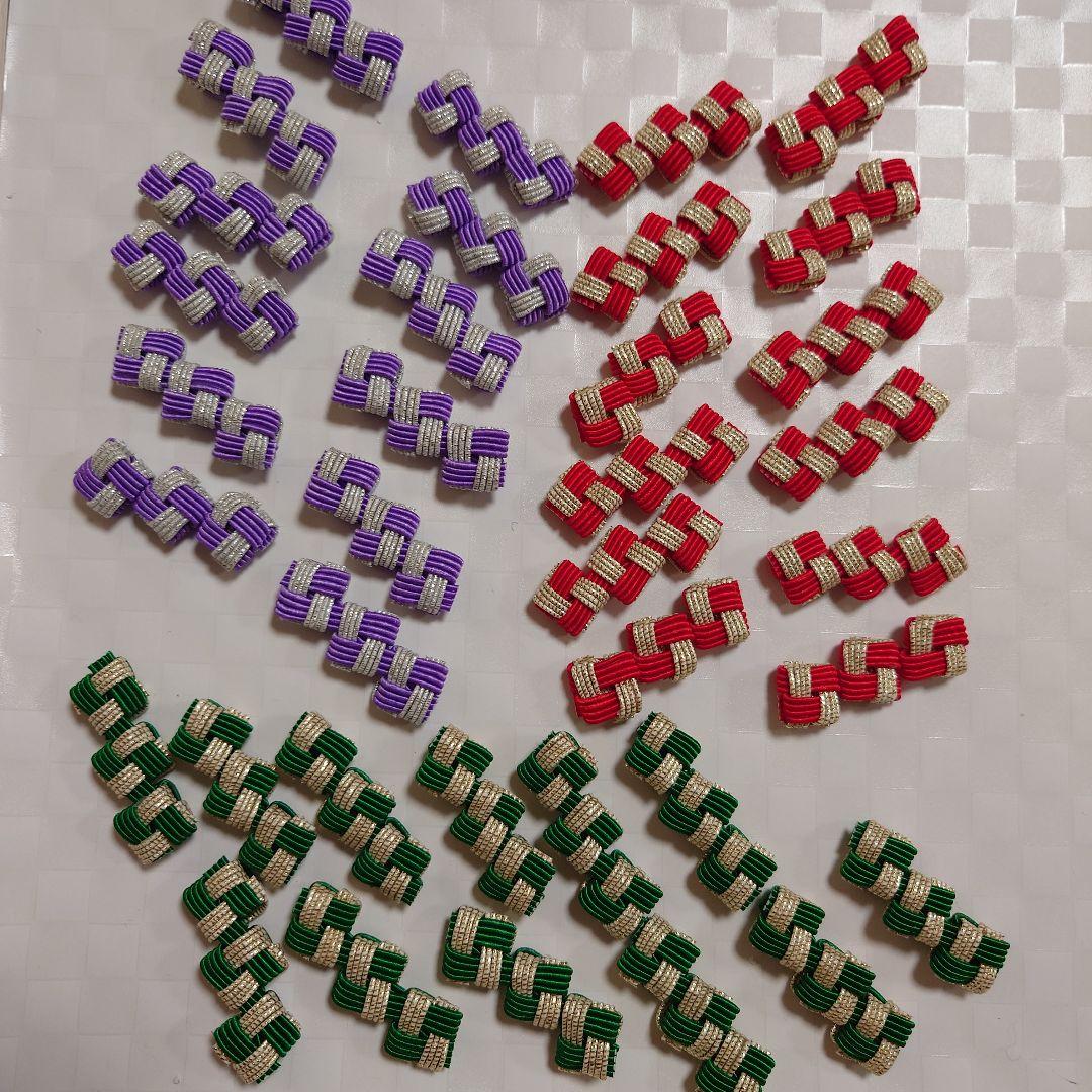 みかん　水引パーツ　市松