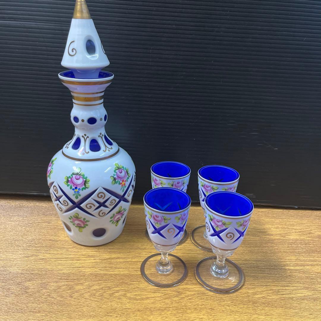 BOHEMIA GLASS デキャンタ・グラスセット