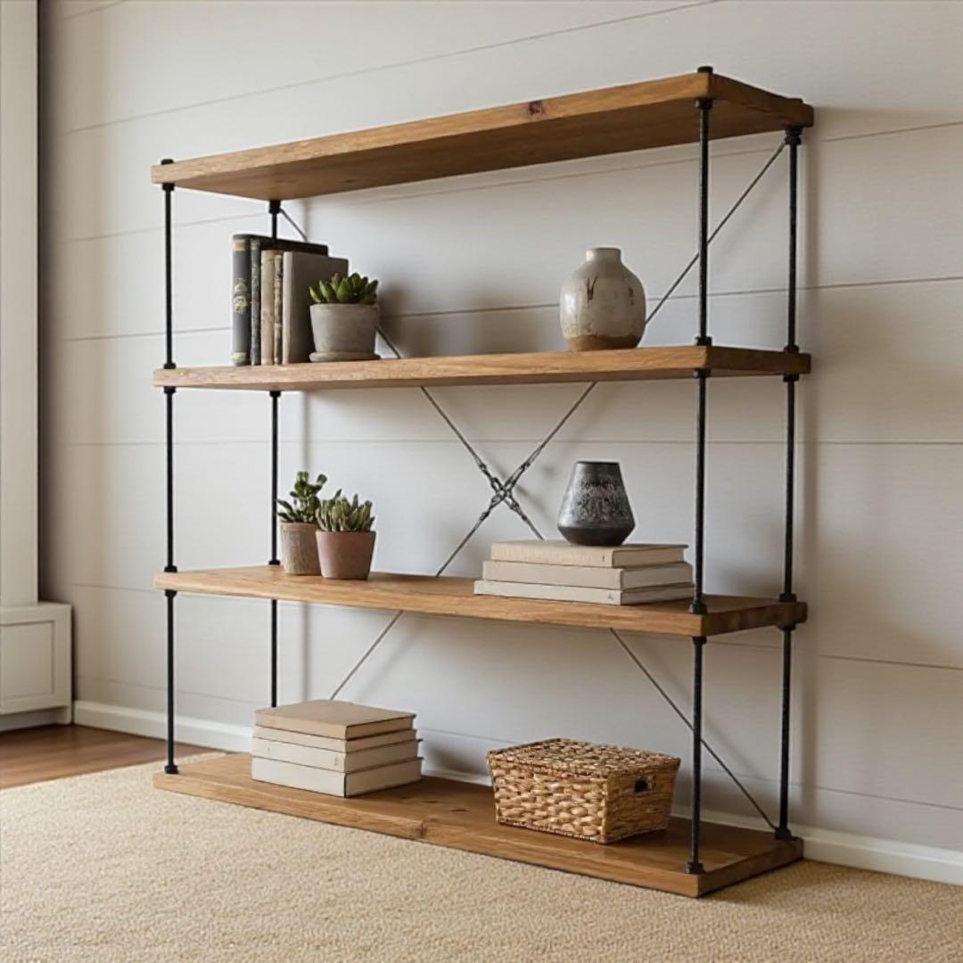 割引 横幅80cm☆ボルトラック ワイヤークロス☆男前インテリア☆西海岸