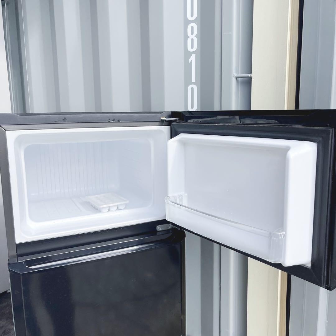 365取付無料！完動品！スタイリッシュブラック小さめ冷蔵庫洗濯機セット