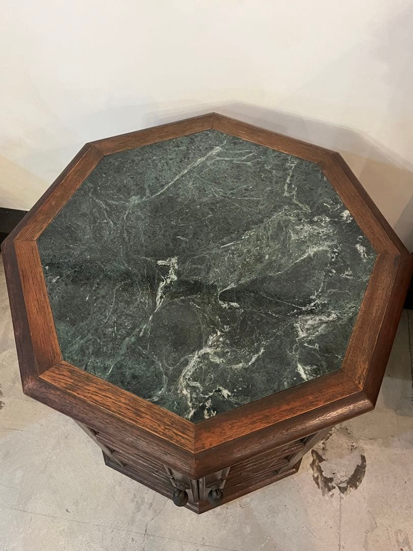 スペイン アンティーク オクタゴンサイドテーブル