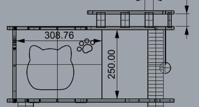 アウトレット 天空のキャットタワー 木製 宇宙船 展望台 大型 168cm