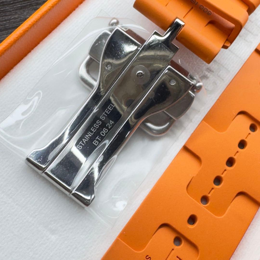 2727 ほぼ未使用　Apple Watch エルメス　キリム　オレンジ　ラバー