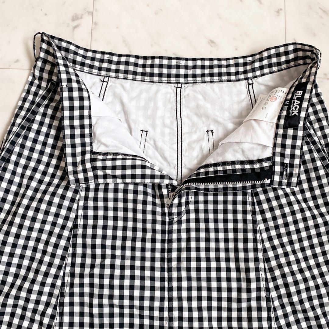 BLACK COMME des GARCONS ギンガムチェックサルエルパンツM - メルカリ