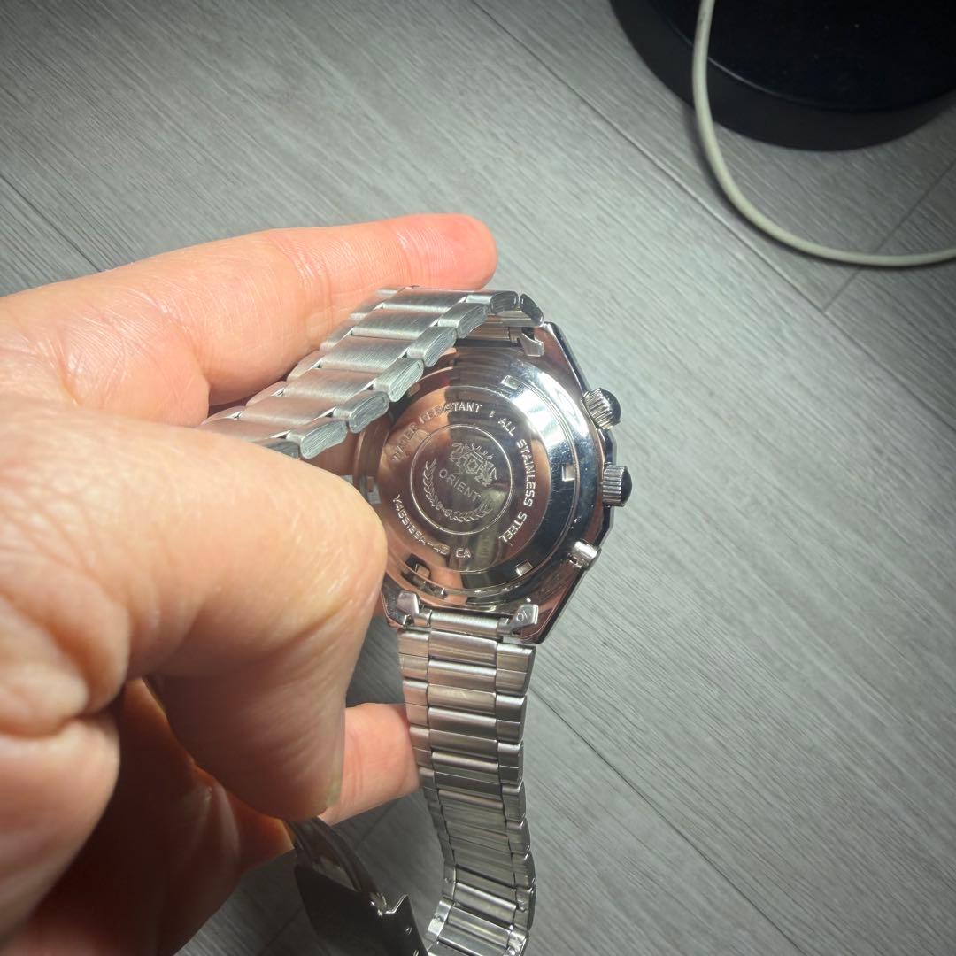 SK Crystal 自動巻き時計 ブラック/シルバー