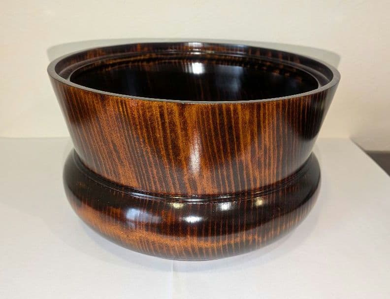 『三浦松香』鮟鱇水指　茶道具木製　岩国市　日本工芸会正会員　くりぬき