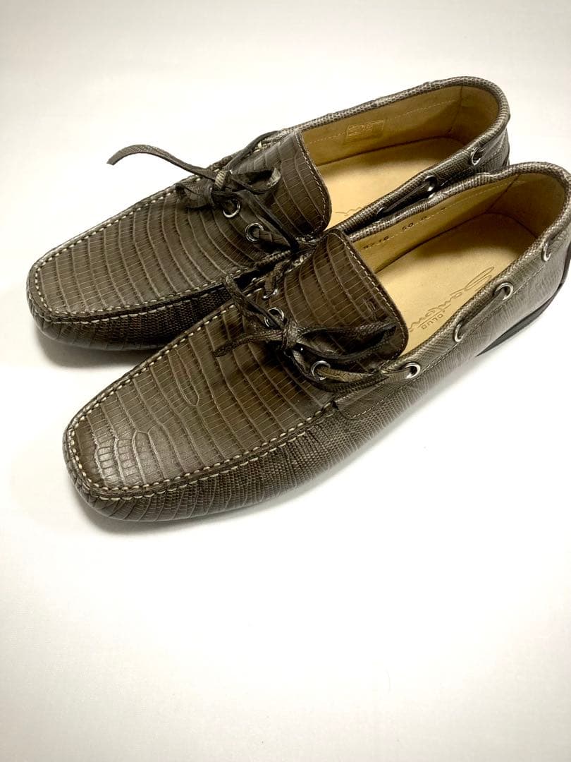 新品 SANTONI サントーニ クロコ14.8万円 ドライビングシューズ