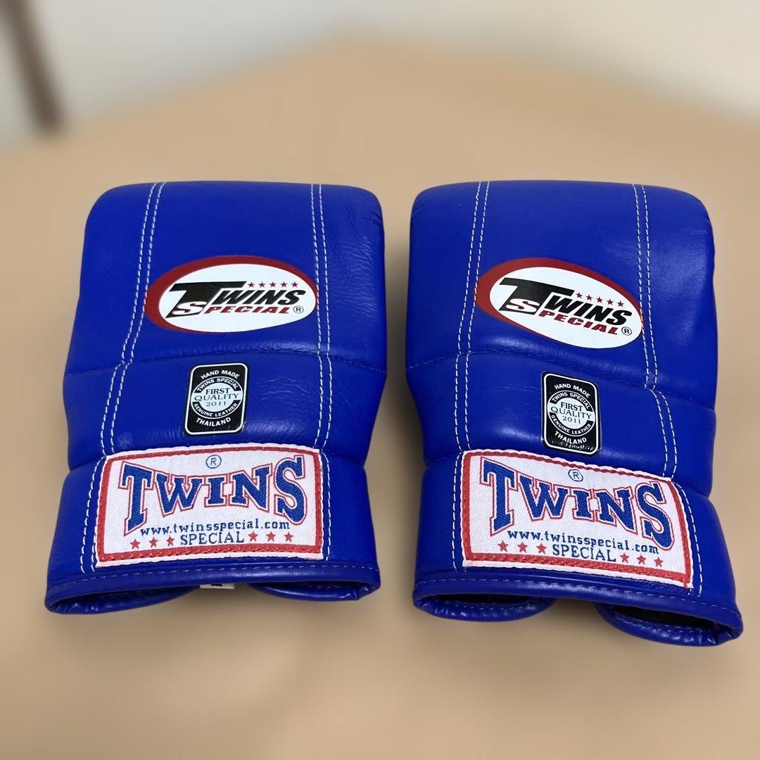N023 TWINS SPECIAL キックミット 本革 青 制作実績2【TWINS JAPAN】