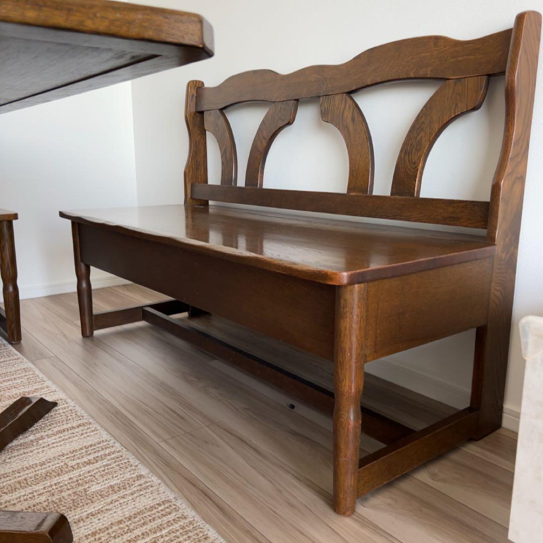 昭和レトロ 木製 ダイニングテーブル 椅子セット 大正堂 家具 古民家 カフェ風