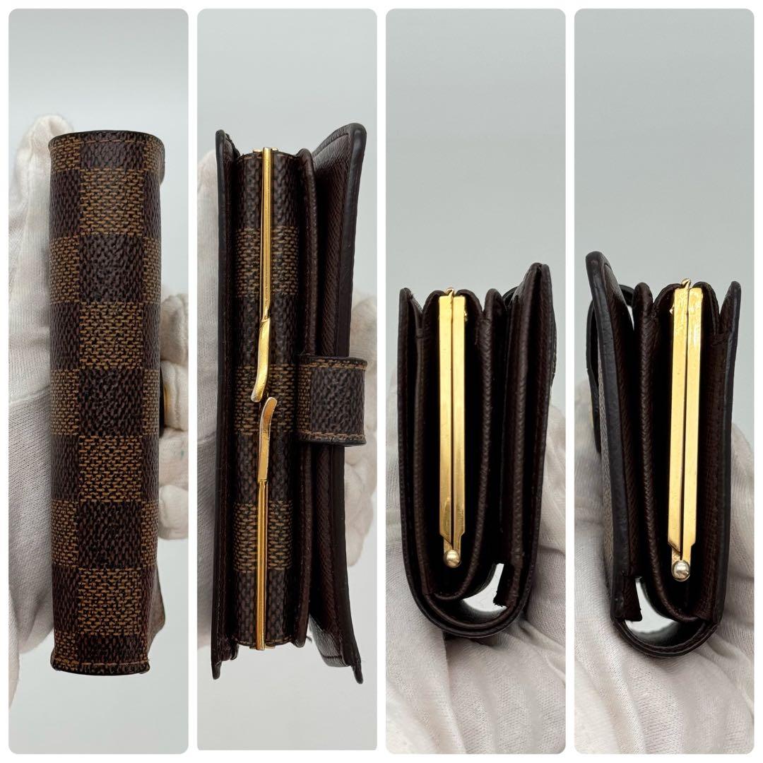 新型】ルイヴィトン ダミエ エベヌ ヴィエノワ 折り財布 コンパクト 現行