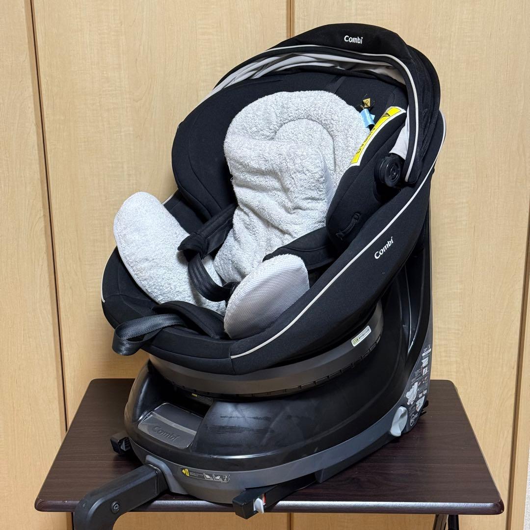 Combi 回転式チャイルドシート ネイビー クルムーヴ スマート ISOFIX