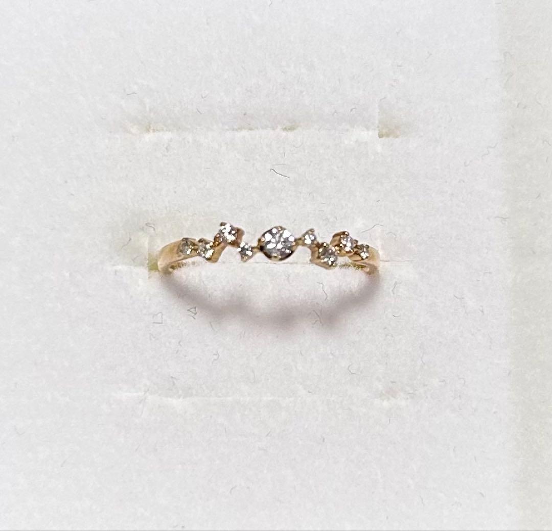 K18 イエローダイヤモンド　ゴールドリング