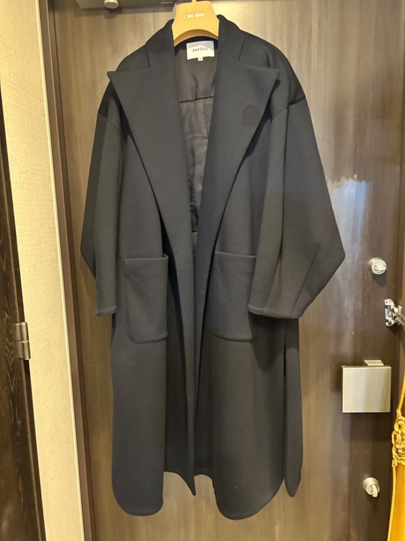 ENFOLD ネイビー ロングコート 36