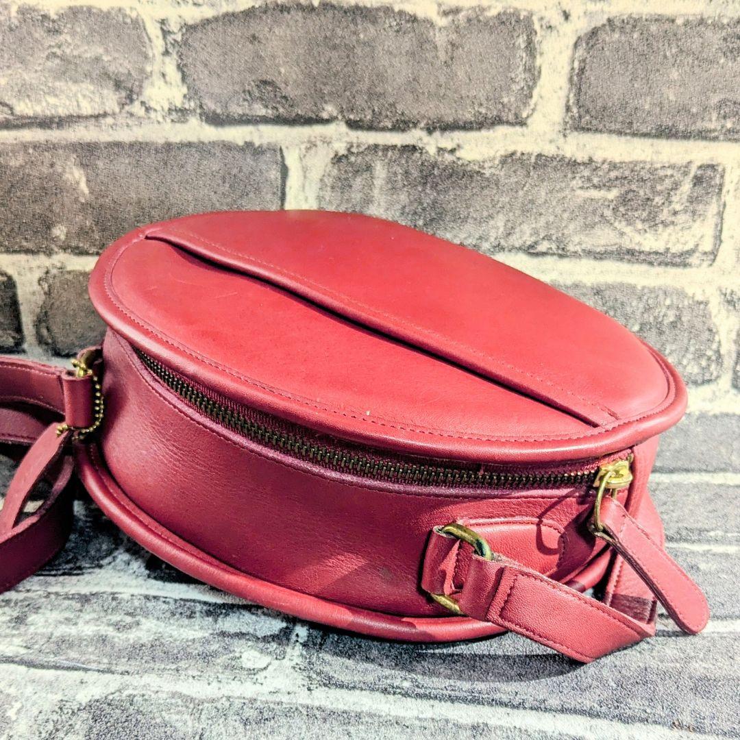 良好 オールドコーチ　ショルダーバック 丸型 キャンティーン レッド 9901