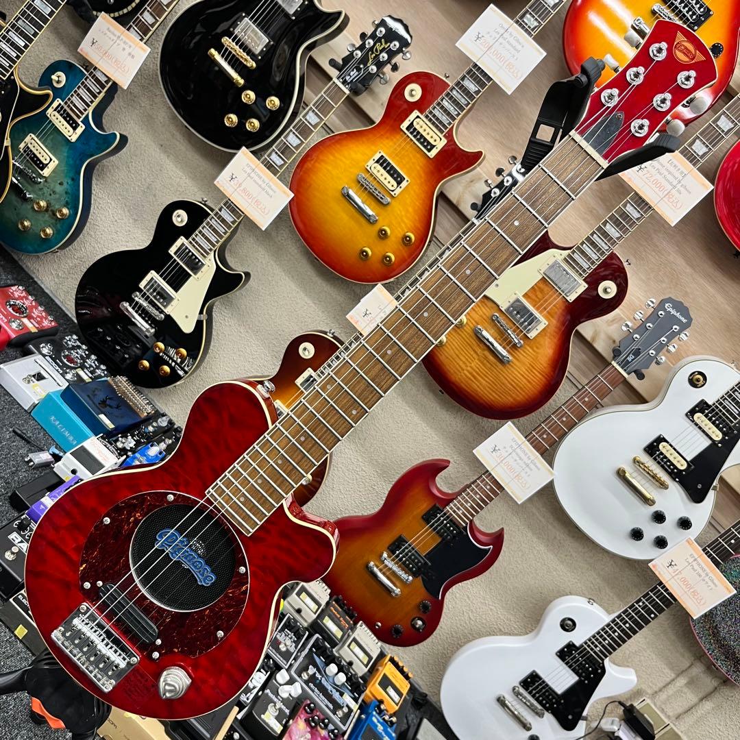 【10854】 Pignose ピグノーズ キルトトップ レッド ミニギター