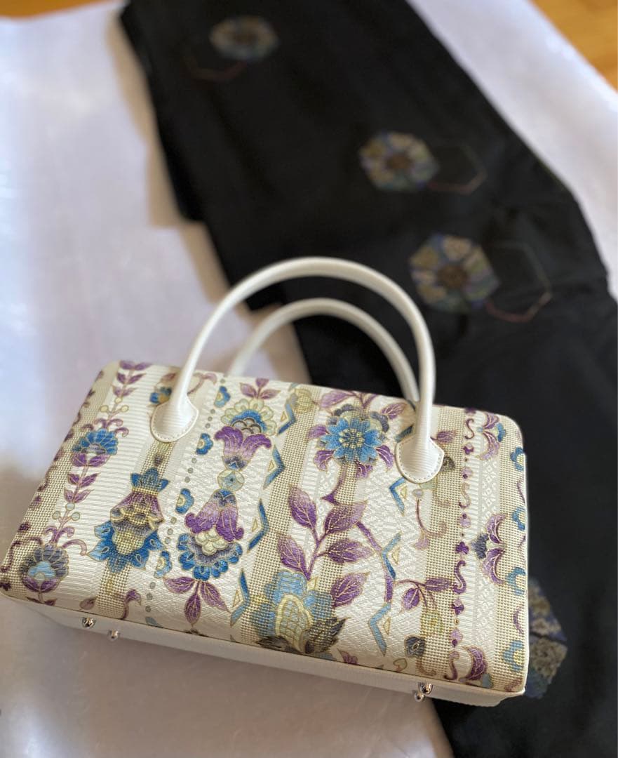 あおいさん専用【新品未使用】帆布型押し×博多織り　利休バッグ