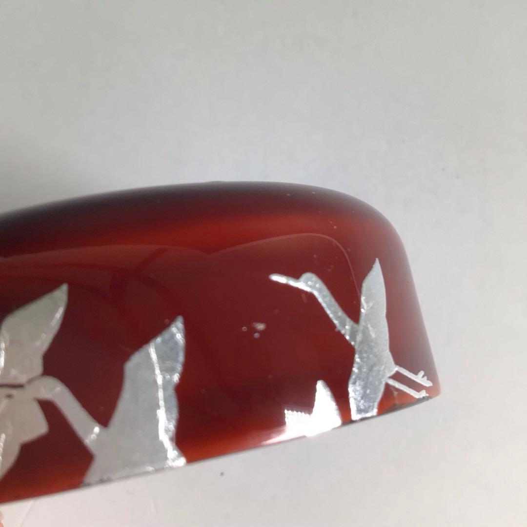 R239 棗 『山中塗』『工房 冴』『溜塗』『群鶴蒔絵』『中棗』 共箱