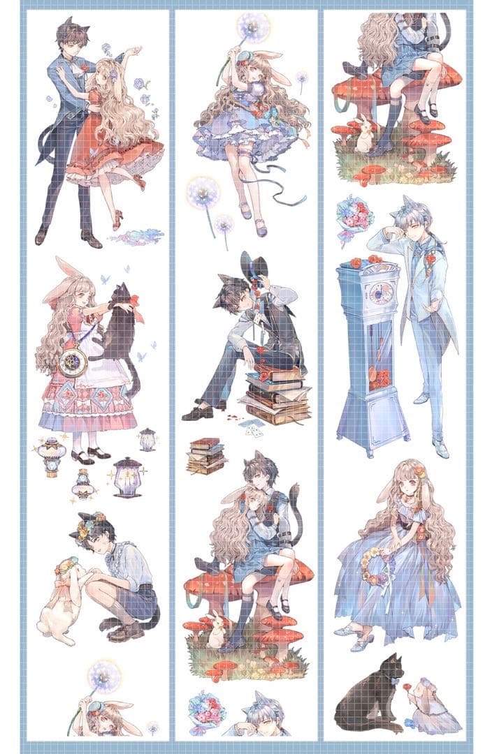 ★本日限定価格★【墨魚さんセット】海外マステ 人物マステ15巻 新品 まとめ売り