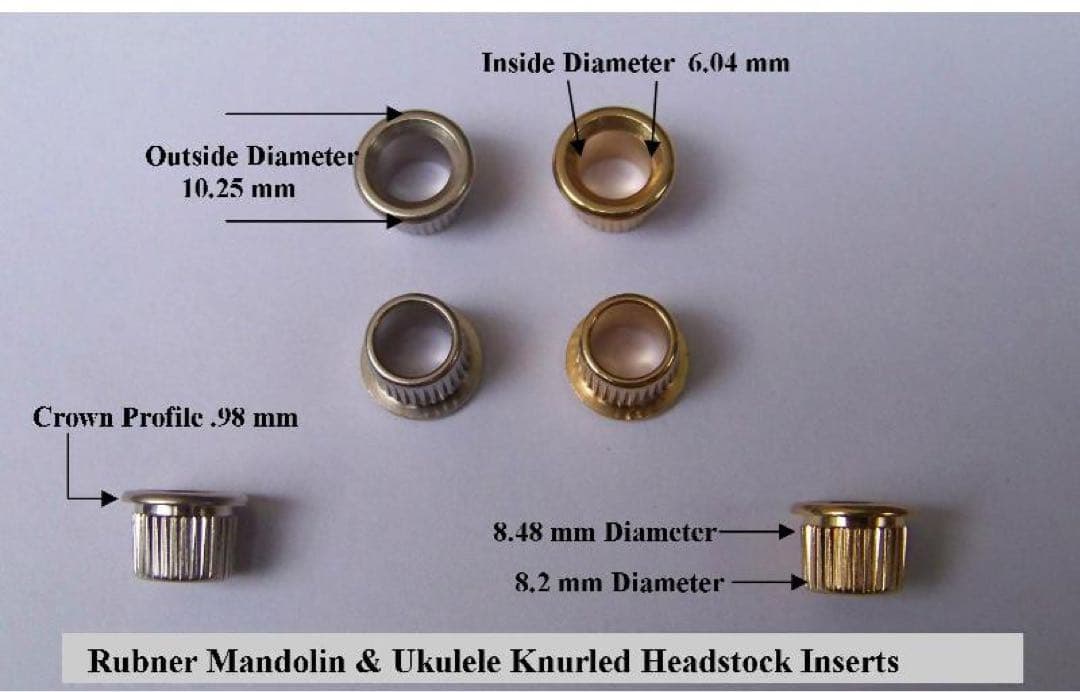 新品 ルブナー Rubner マンドリン用ペグ 黒檀 ゴールド×ブラック