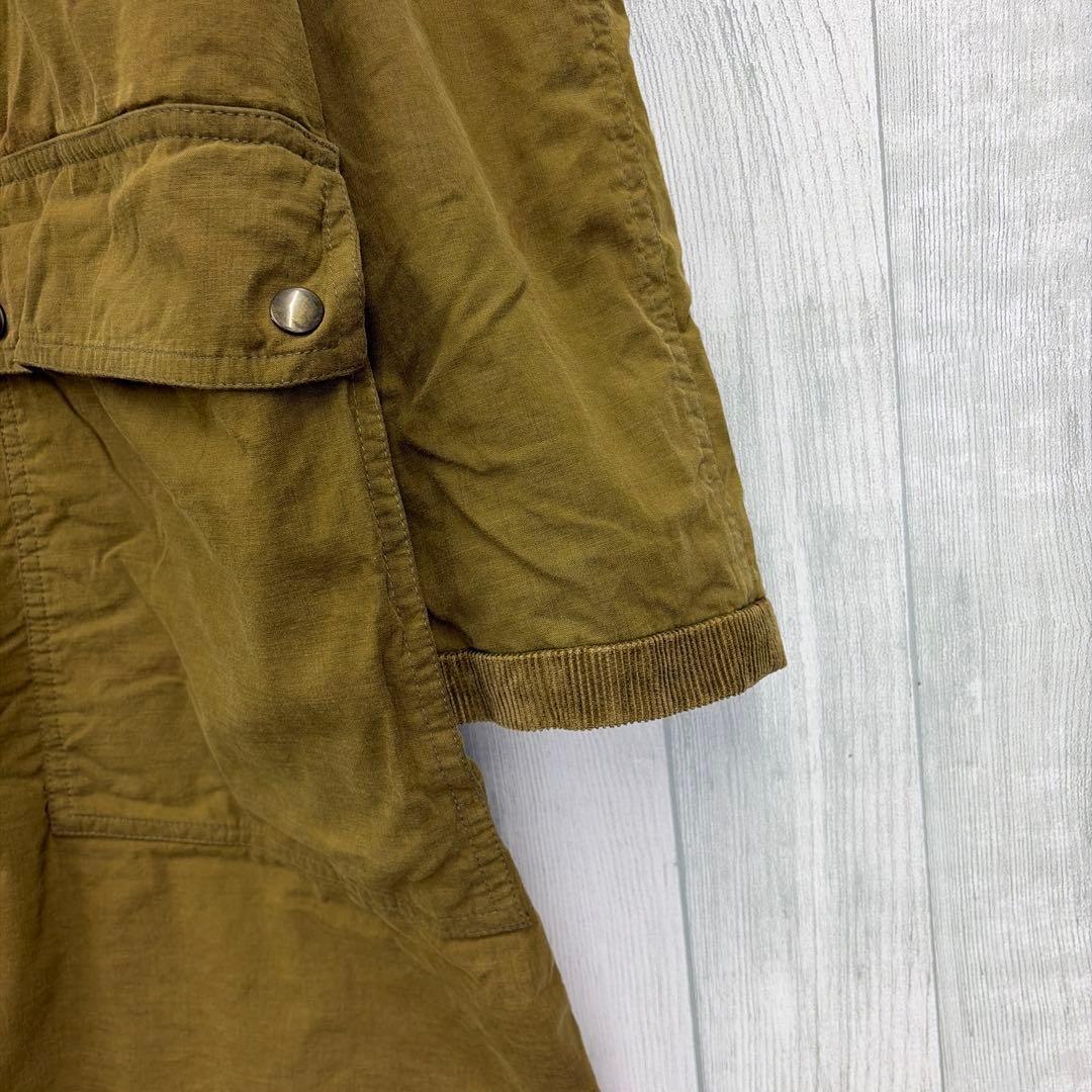 ボルテリーズ イタリア製 ファイヤーマンフックコーデュロイ襟 カーキ