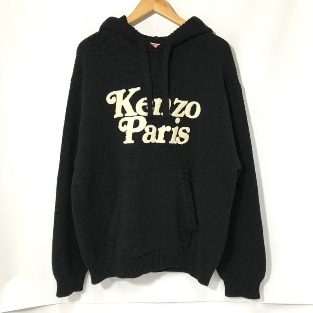 【未使用】Kenzo x Verdy インターシャニット パーカー ブラック
