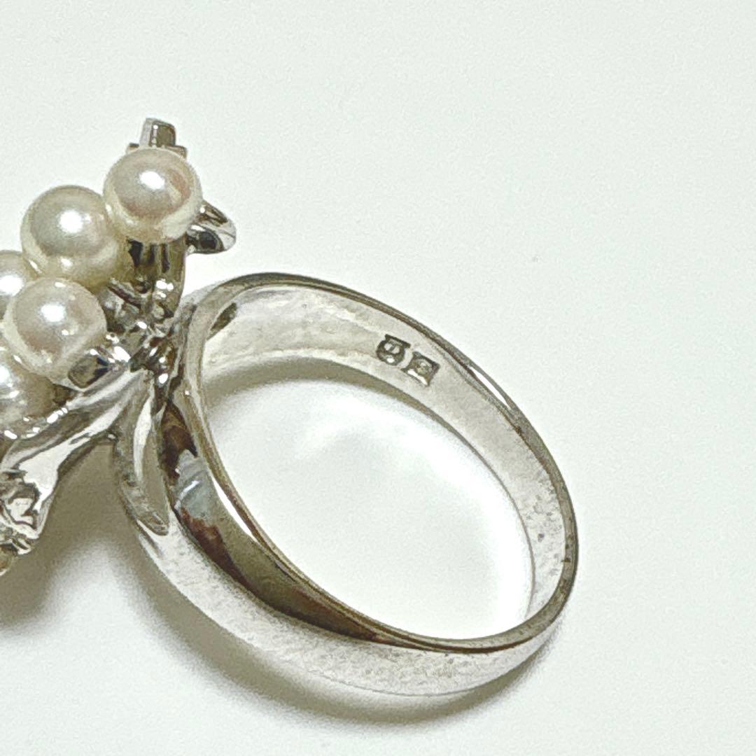 希少✨TASAKI タサキ あこや 本真珠 ベビーパール リング 11号 SV