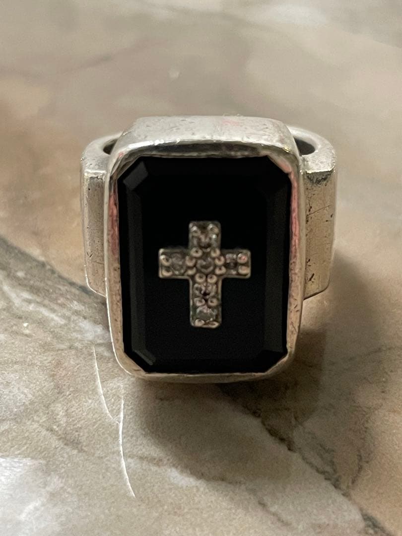 Justin Davis エミネムリング クロス オニキス 19号前後 正規品