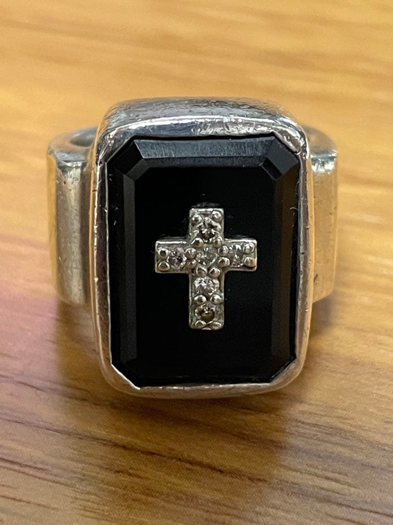 Justin Davis エミネムリング クロス オニキス 19号前後 正規品
