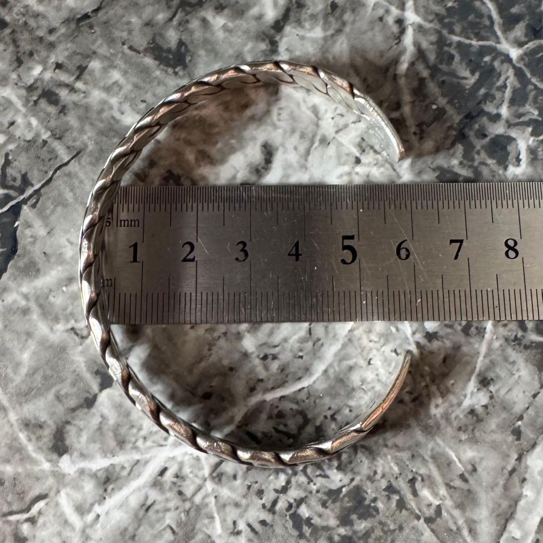 カレンシルバー 編み込み バングル 34g