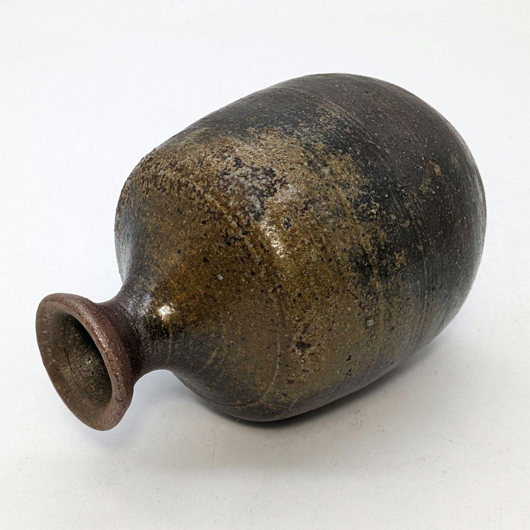 岡山県重要無形文化財 浦上善次 備前焼 徳利 共箱共布栞 とっくり