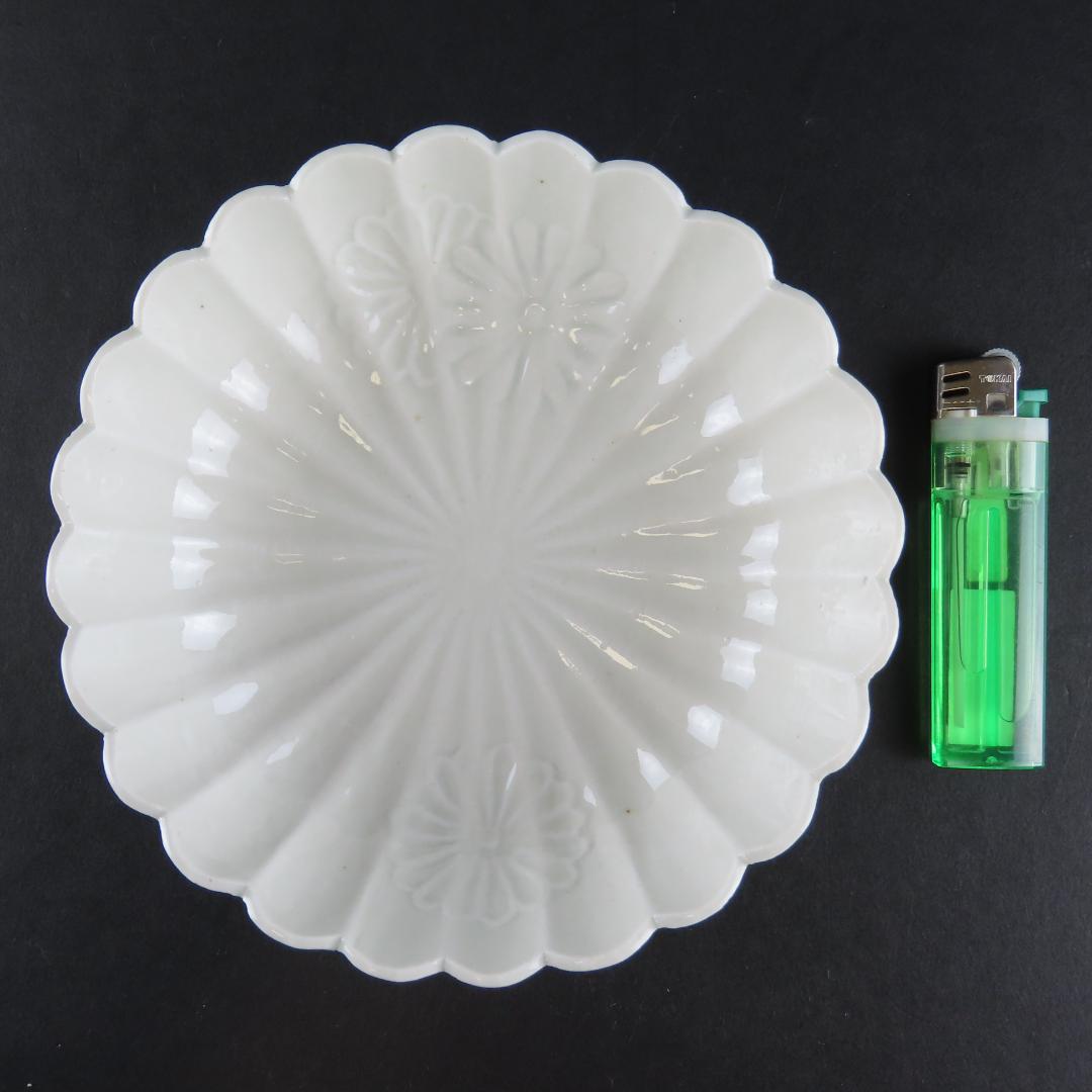 163 白磁 古伊万里 柿右衛門 輪花形 膾皿 なます皿2客