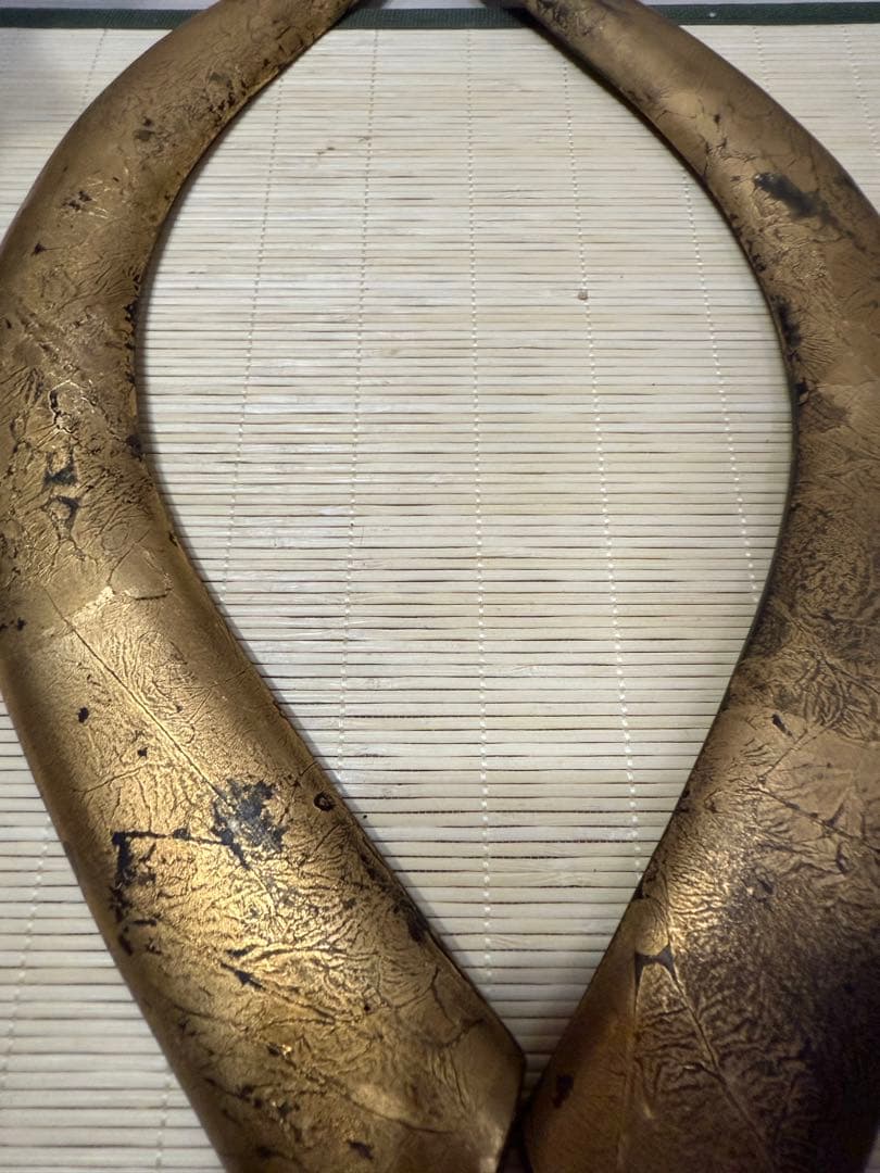 桃山期〜江戸期‼️希少‼️木製の三品‼️金彩脇立‼️前立‼️武具 甲冑‼️兜は付属しません‼️