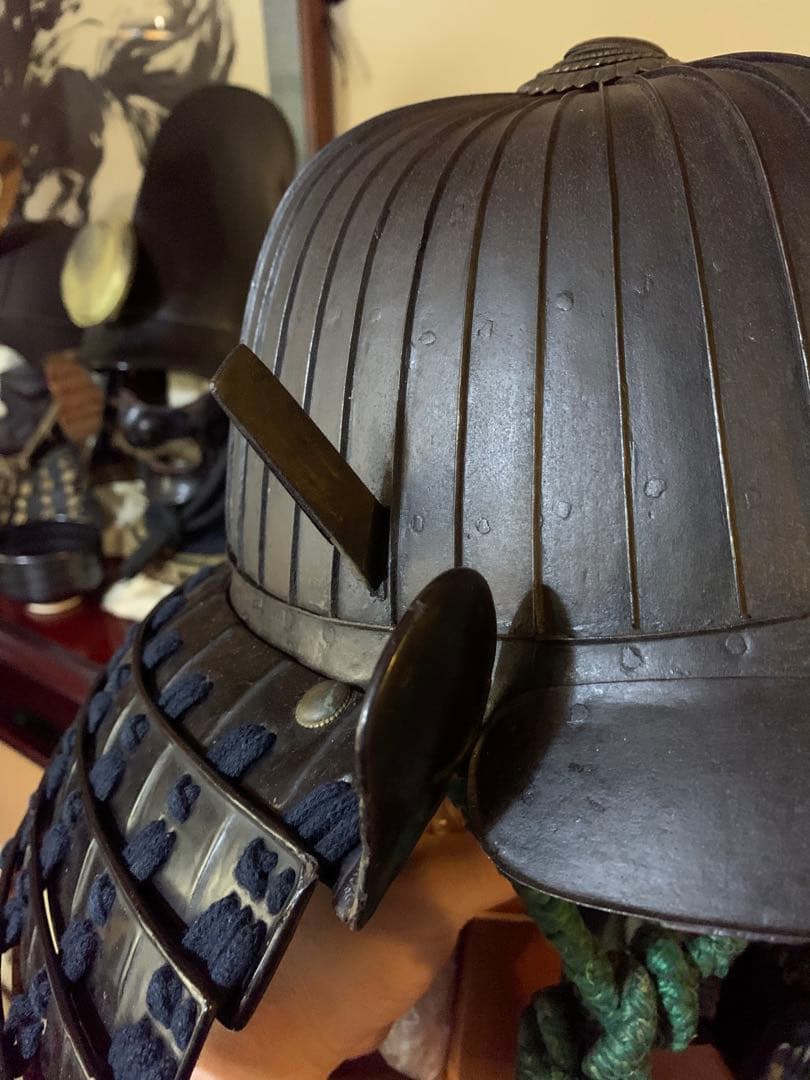 桃山期〜江戸期‼️希少‼️木製の三品‼️金彩脇立‼️前立‼️武具 甲冑‼️兜は付属しません‼️