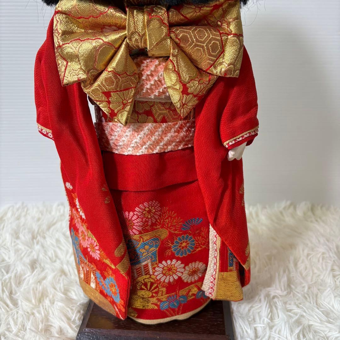 極美品 古い市松人形 45cm 箱入り 元箱
