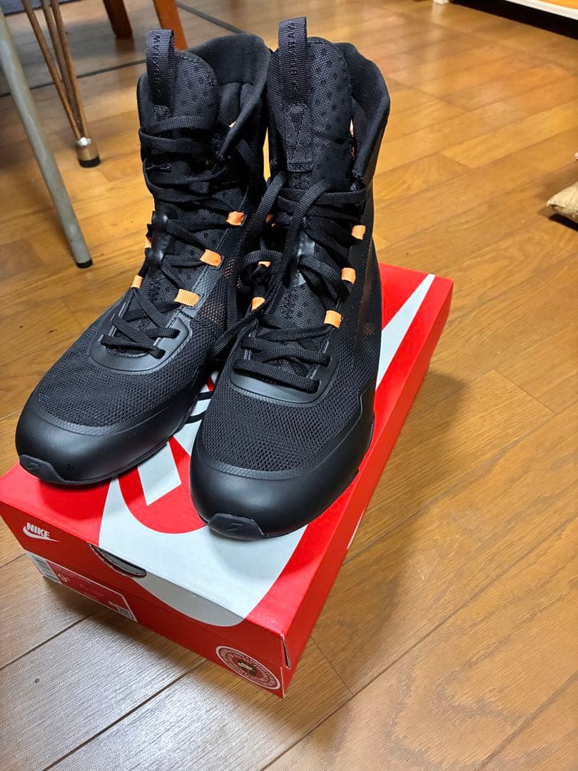 BOXRAW ボクシングシューズ ブラック/オレンジ - メルカリ