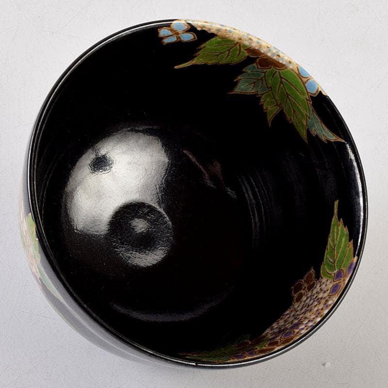 茶道具 尾形乾山作 山梅 紫陽花 茶碗 一双 共箱 V 9162