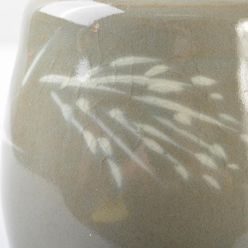 茶道具 高田焼 伝七窯 青木修造 茶入 仕覆付 共箱 V R6603