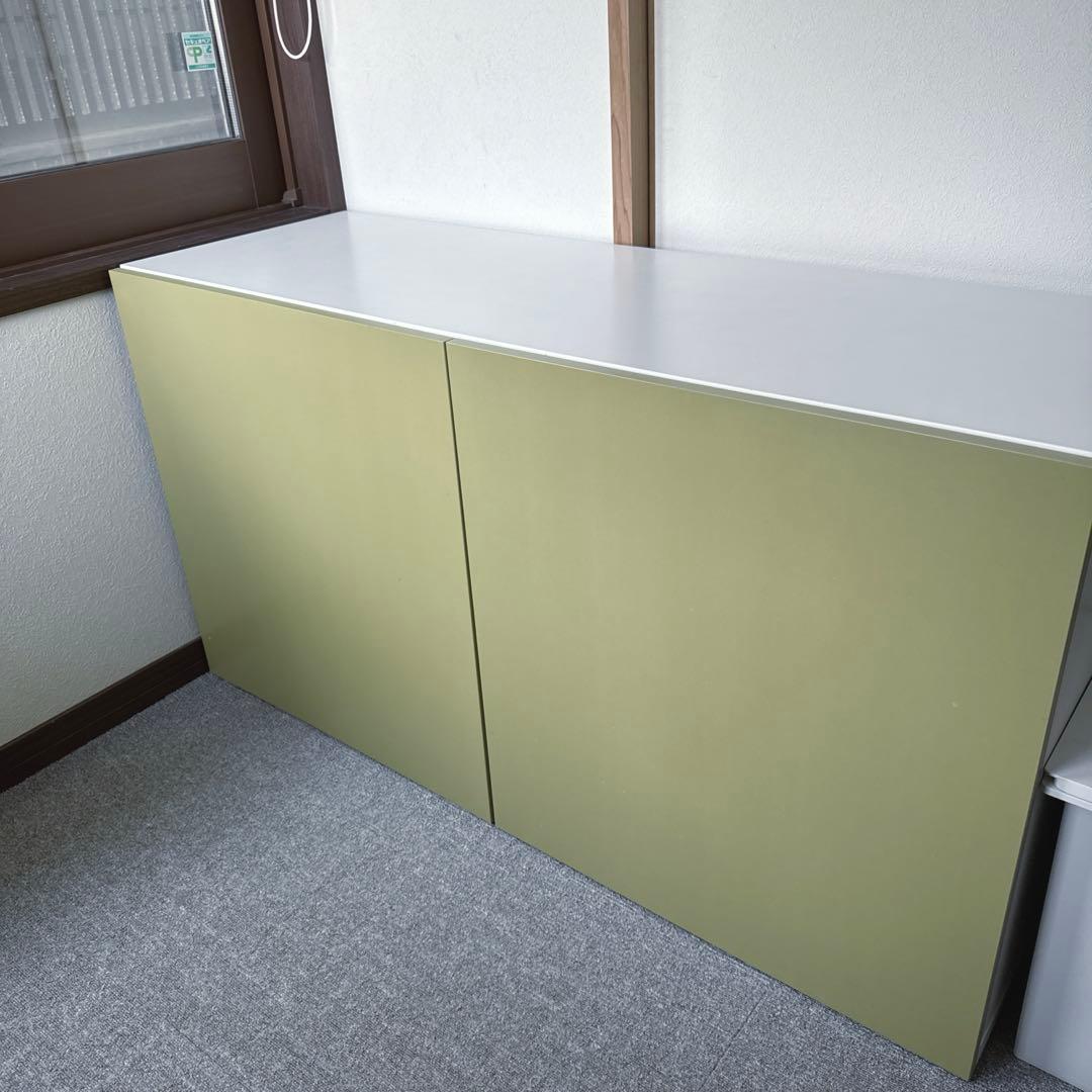 ろここ　IKEA イケア　ベストー　棚　扉付き　無印　送料込み BESTÅ ベストー 収納コンビネーション 扉付, ホワイト/シンドヴィーク
