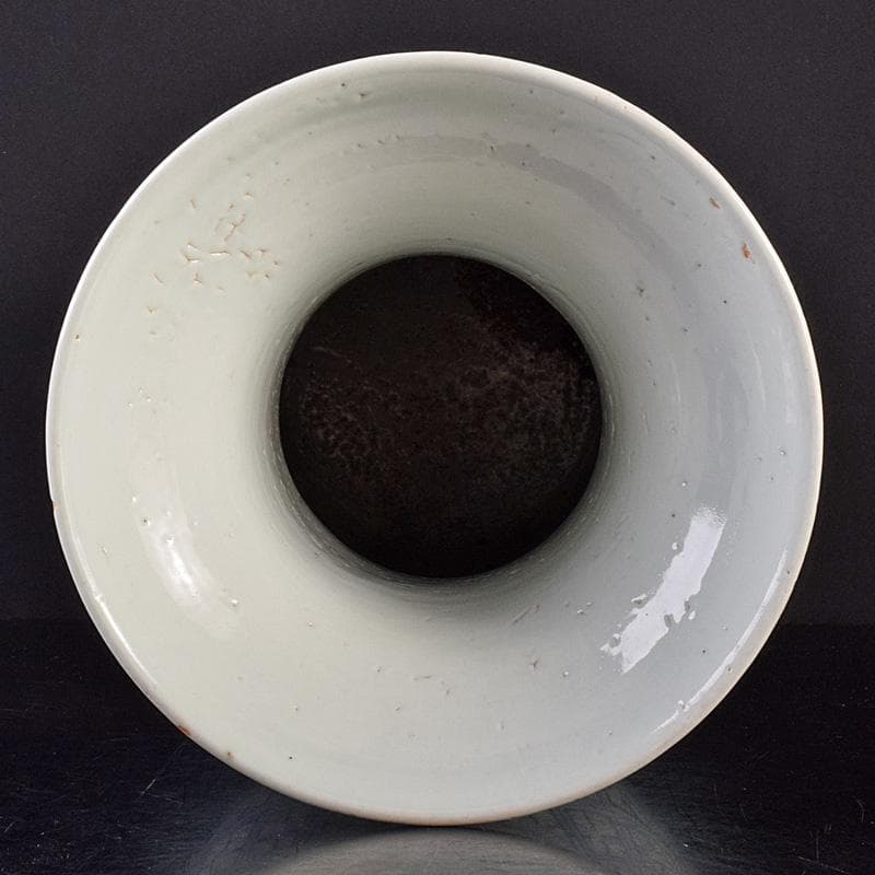 中国 青花 喜字文雙耳瓶 高さ約42.5㎝ V R7762B