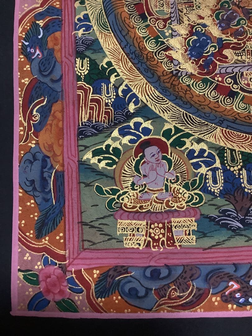 《 チベット密教　新品　1点物 》 手描き　曼荼羅　仏陀　釈迦　仏画　仏教　f5