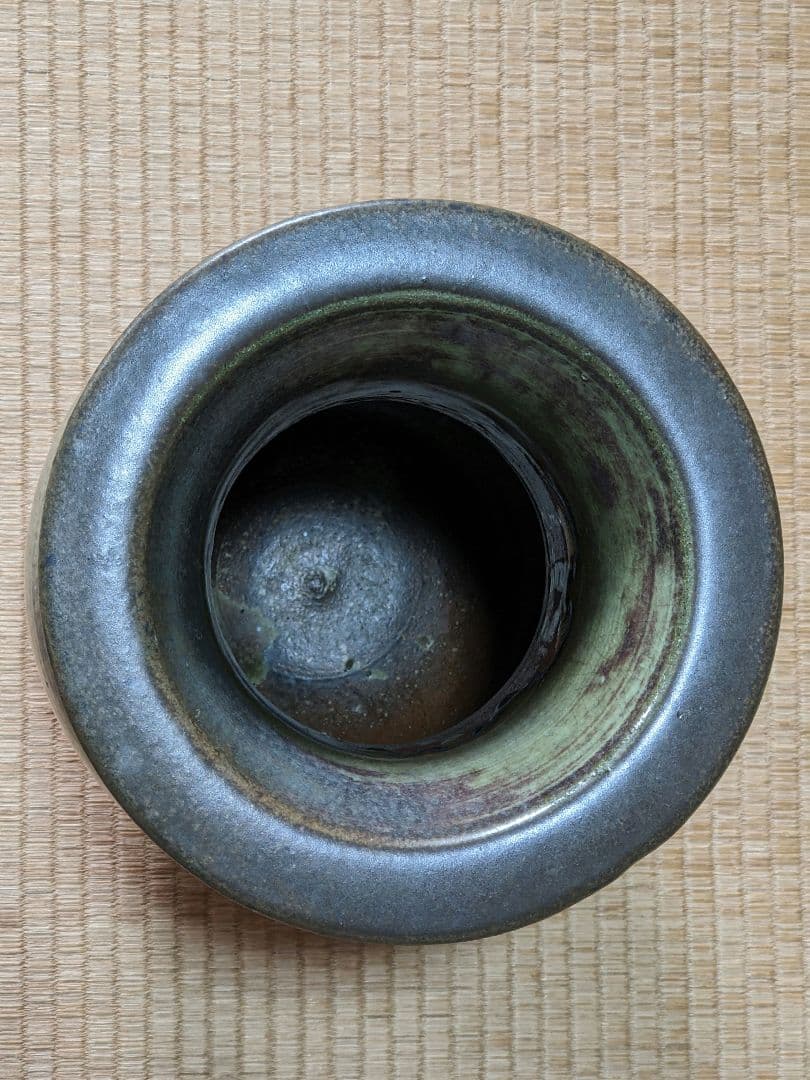 ♦中国陶磁 海鼠釉？辰砂 神獣飾り双耳 尊形花瓶 壺 瓶 古玩 古美術 骨董品