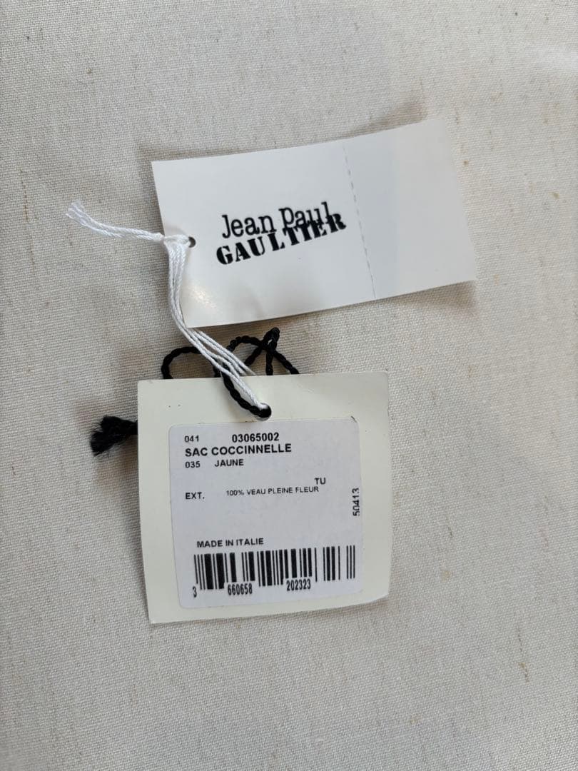 ジャンポール　ゴルチェ　ヴィンテージ　レザーバッグ　レザーバッヂ