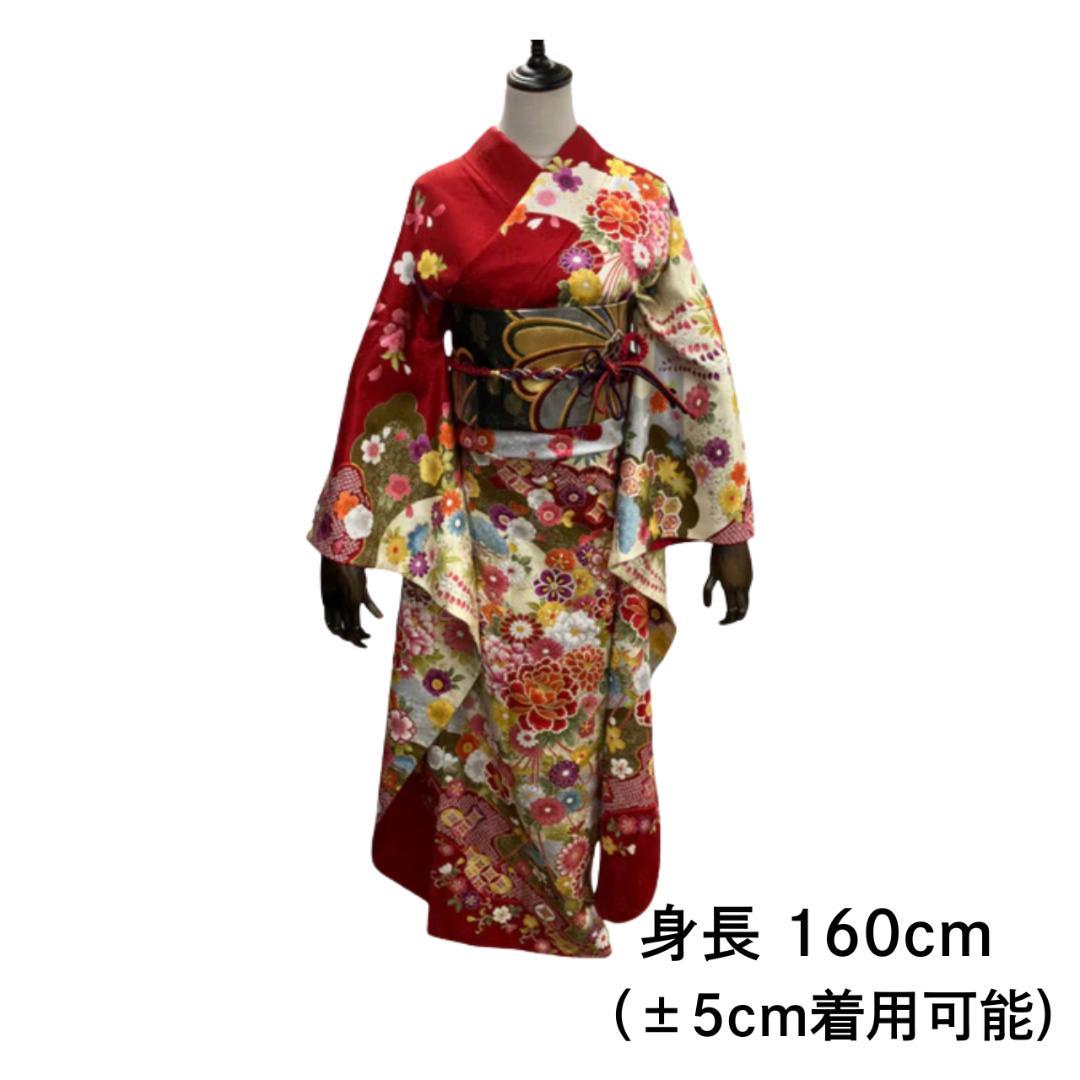 ≪早い者勝ち≫【美品】 振袖セット 成人式 正絹 古典柄 振袖 赤 S*11 ● ≪早い者勝ち≫【美品】 振袖セット 成人式 正絹 古典柄 振袖 赤 S*11